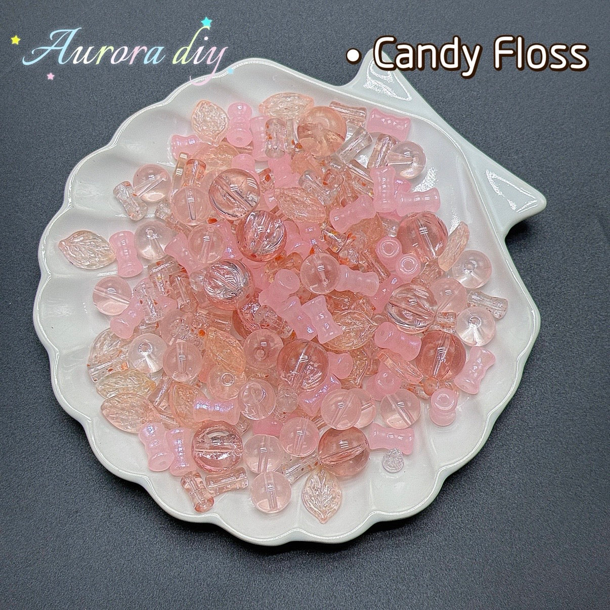 (J to T)Bigger size glass beads mix