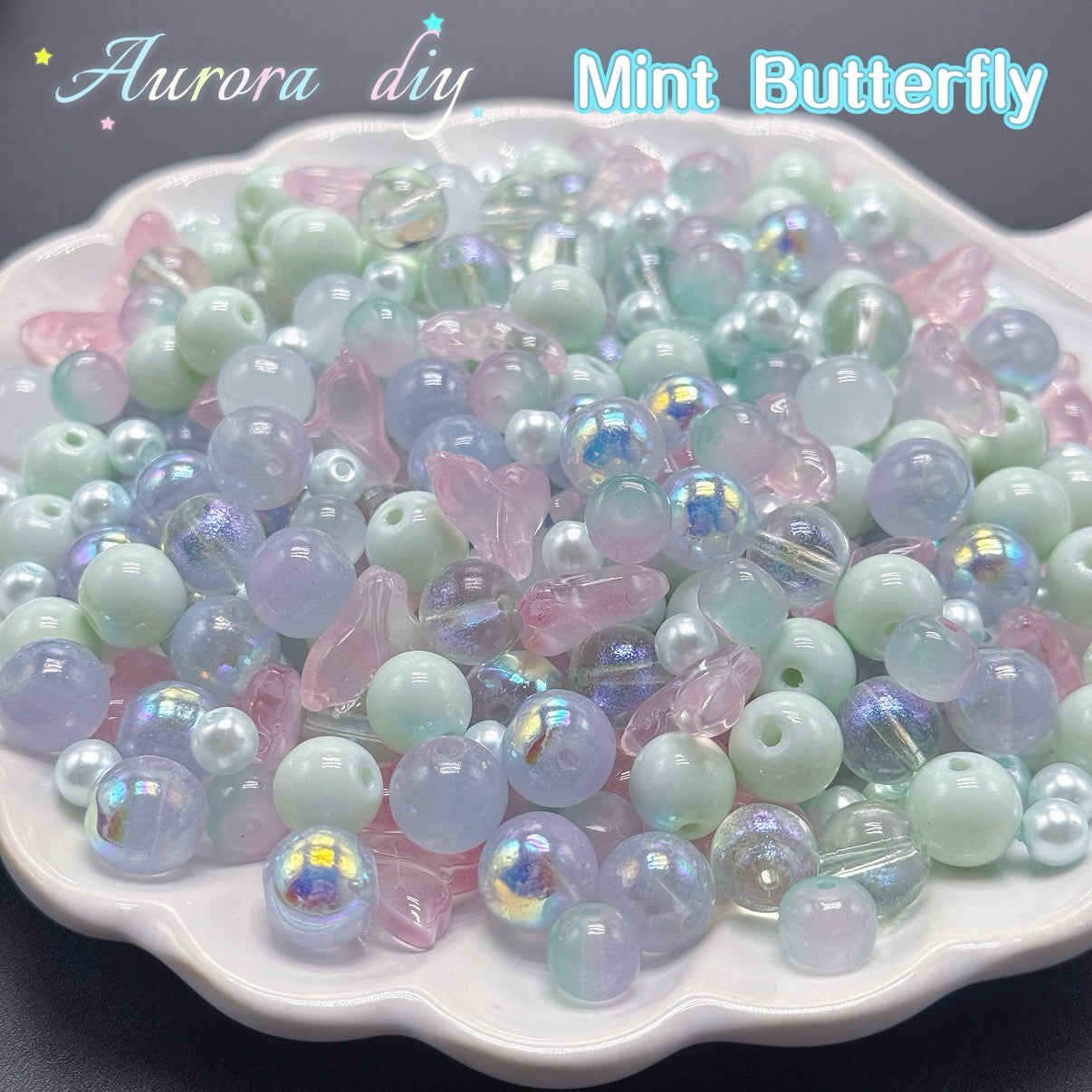 (J to T)Bigger size glass beads mix