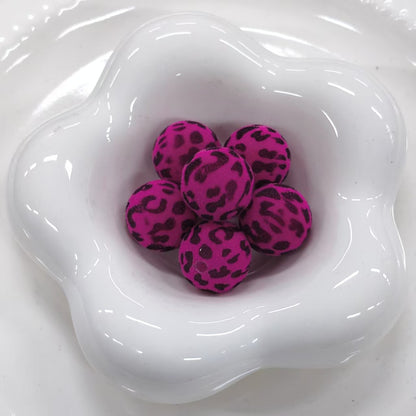 ✨【NEW】Velvet Leopard Orb | 15.5mm Flocked Round Beads for DIY Handcrafted Jewelry
