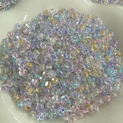 ✨【NEW】Color-changing color-lined Donut |3mm Glass Beads for DIY Jewelry Making