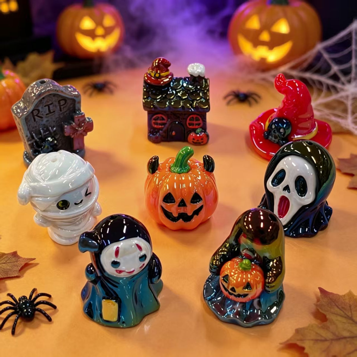 ✨【NEW】Halloween Resin Beads II | Vertical Straight Hole, Easy Threading for Halloween Jewelry Making