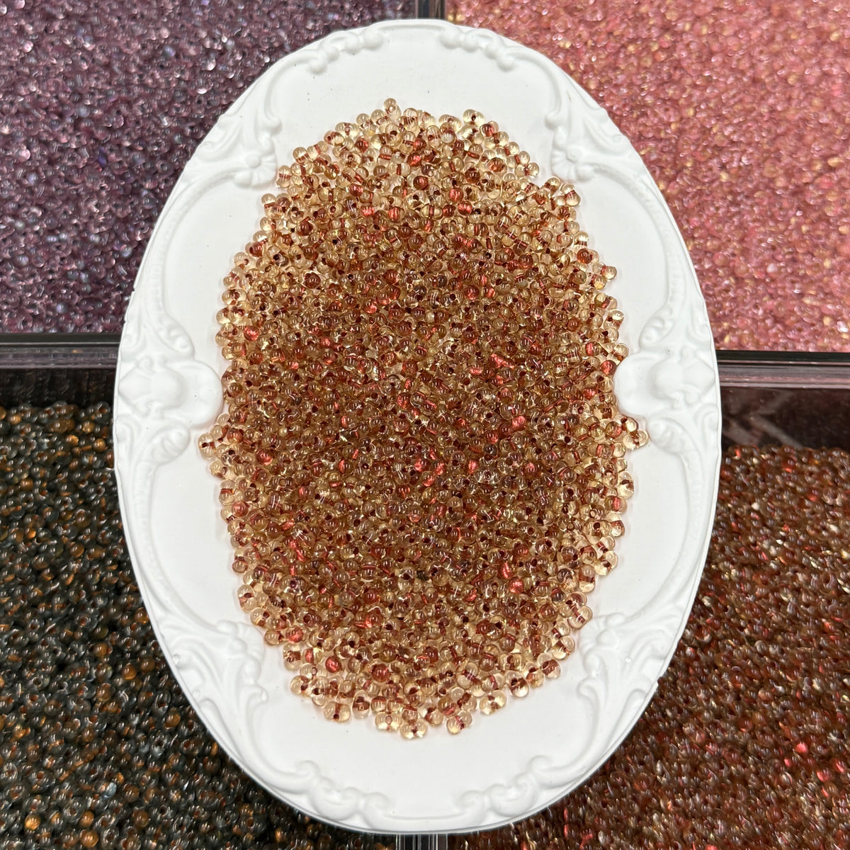 ✨【NEW】3×4.5mm Aurora Peanut | Transparent Glass Beads For DIY Bracelet Necklace Earring Crafts