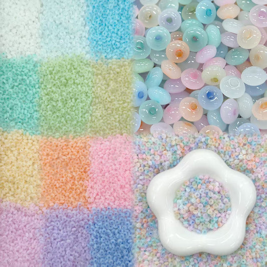 ✨【NEW】Macaron Jade UFO | 4x2.5mm Pastel Flat Disc Glass Beads for DIY Jewelry Making