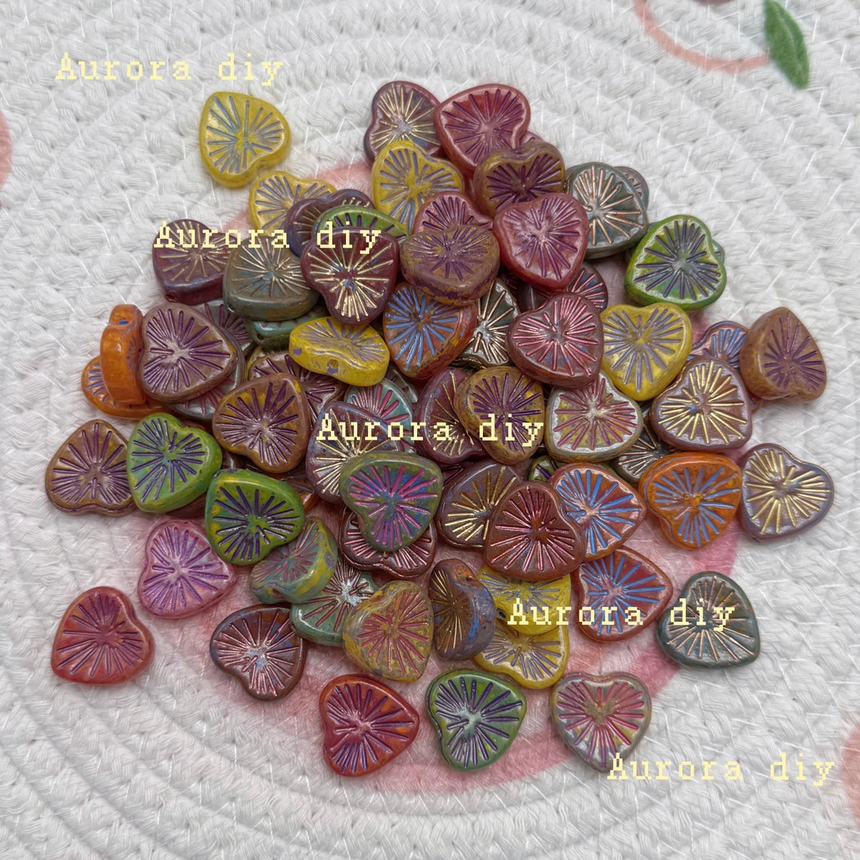 [NEW] Vintage Gold Inlay Czech Glass Beads