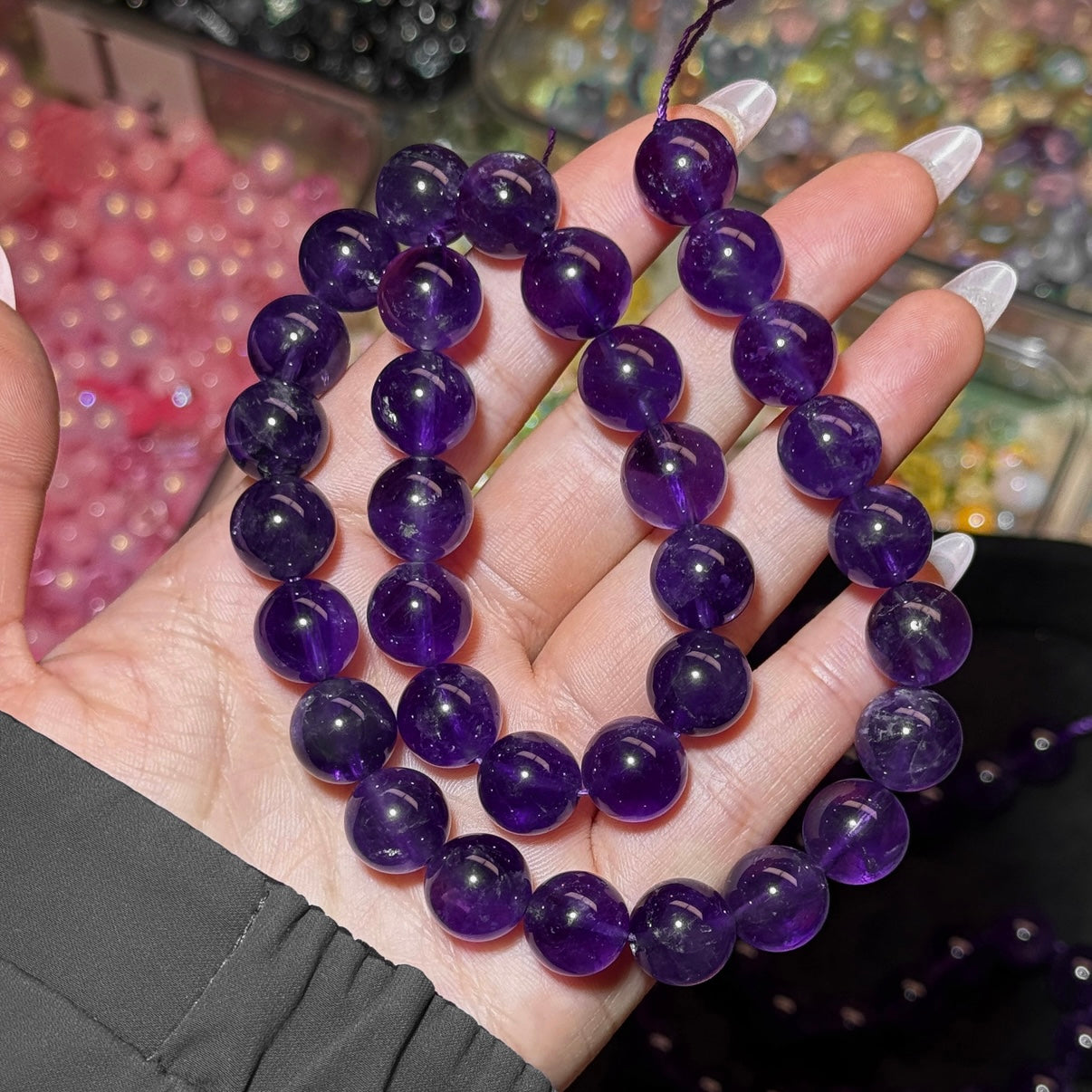 [12mm]Crystal Stone Beads Handmade Craft Supplies