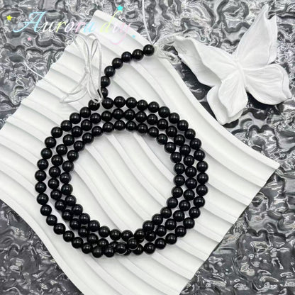 Bodhi string-6mm Black Round Beads