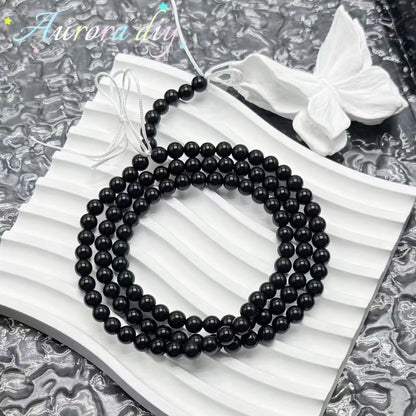 Bodhi string-6mm Black Round Beads
