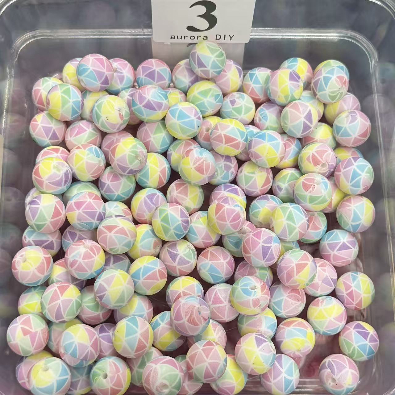 DIY Silicone Beads – Colorful Printed【For Jewelry DIY Crafts】