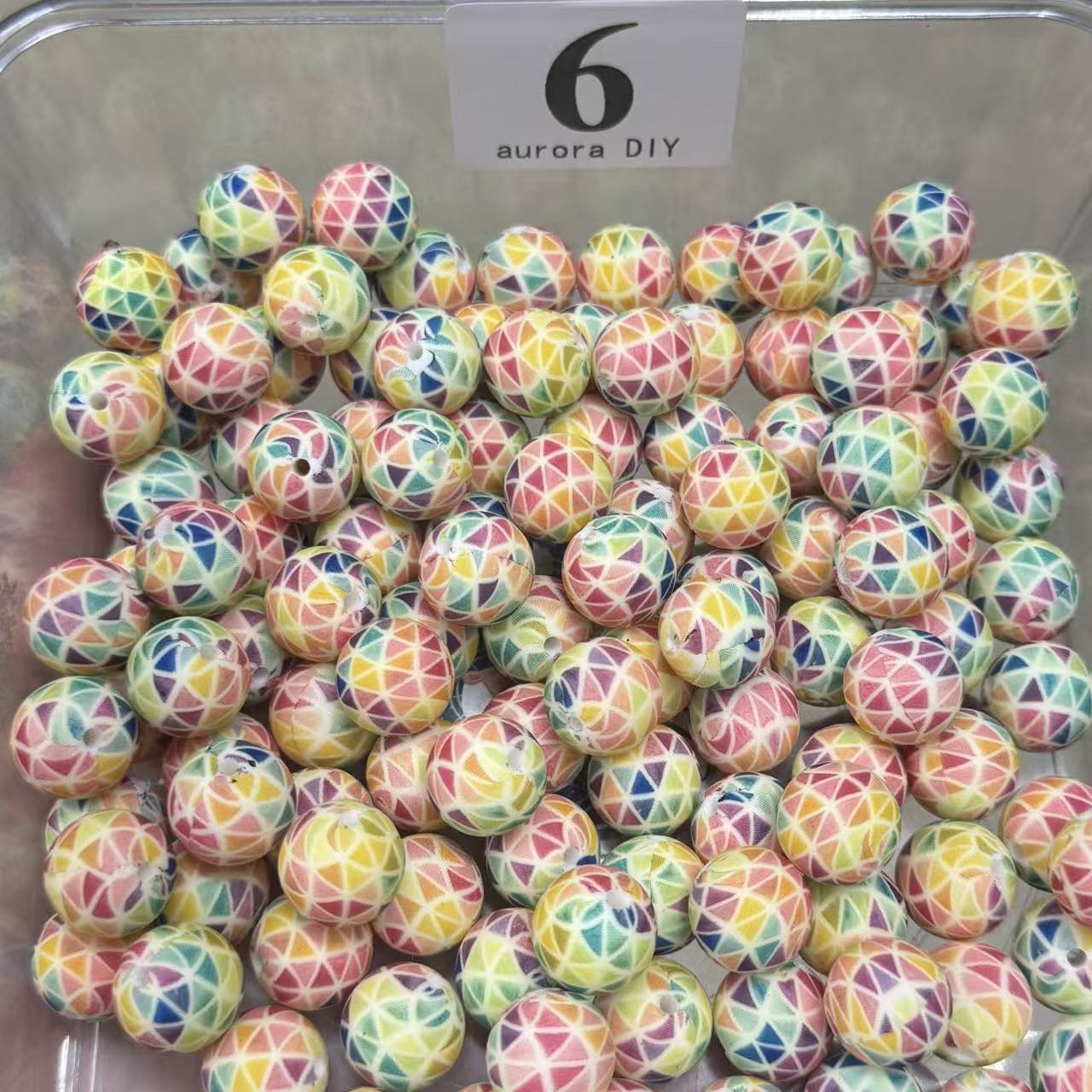 DIY Silicone Beads – Colorful Printed【For Jewelry DIY Crafts】