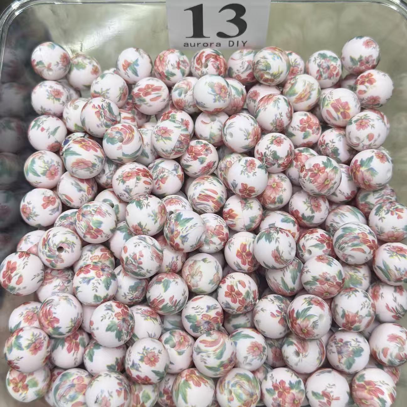 DIY Silicone Beads – Colorful Printed【For Jewelry DIY Crafts】
