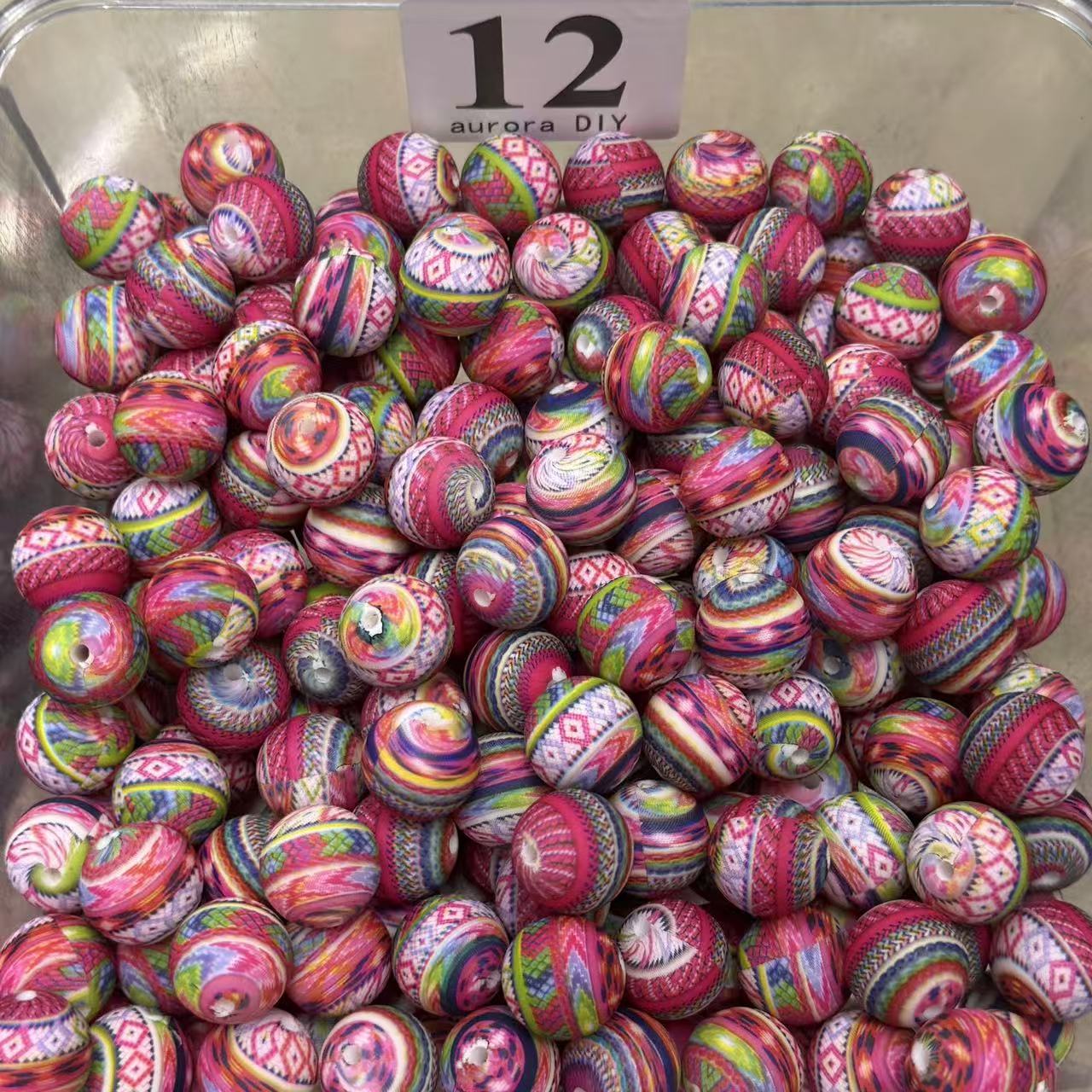 DIY Silicone Beads – Colorful Printed【For Jewelry DIY Crafts】