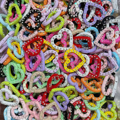 Bling Heart/clover Spring Clasp