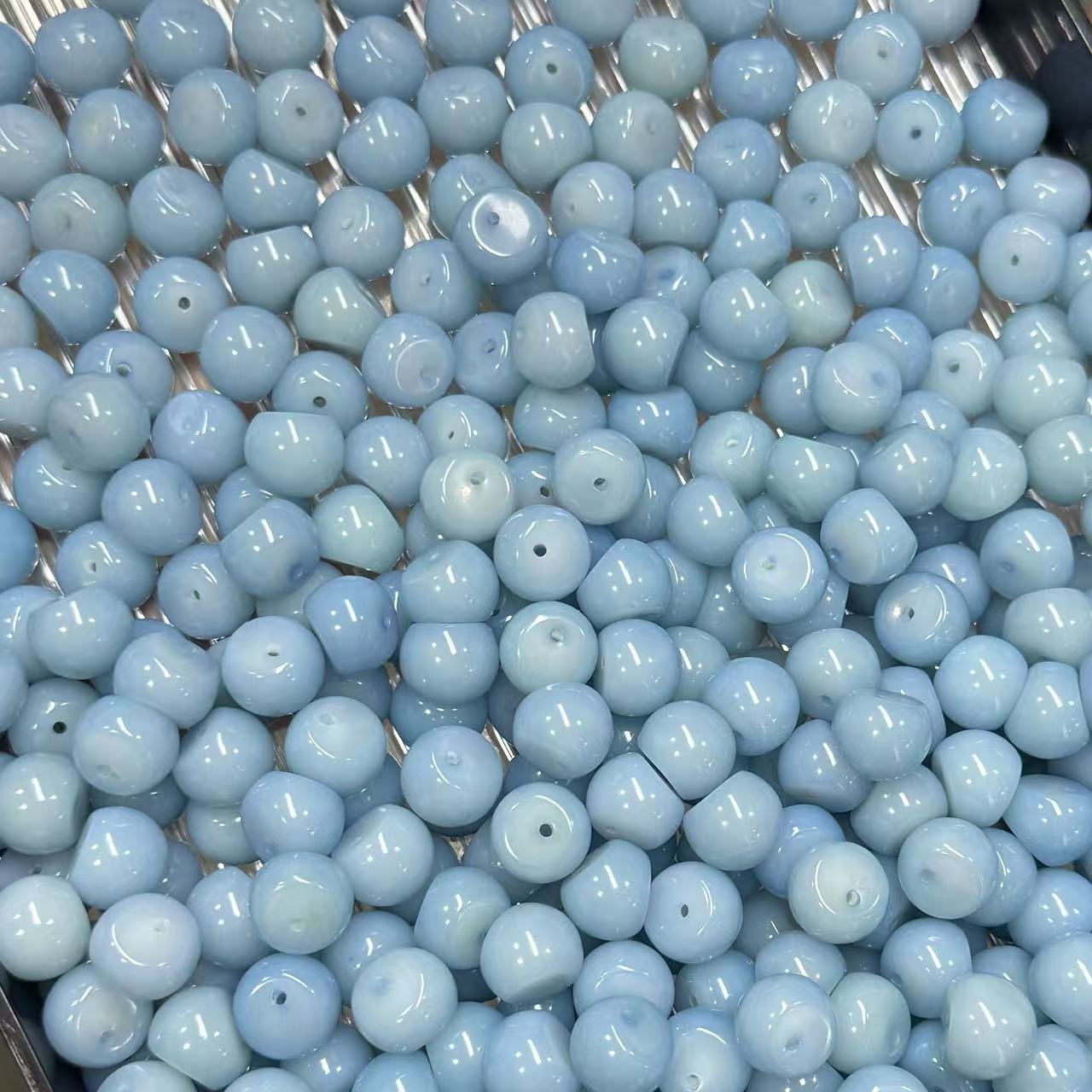 [NEW] F41-13.5mm Frost Blue Garlic Bodhi|for Bracelet & Jewelry DIY making