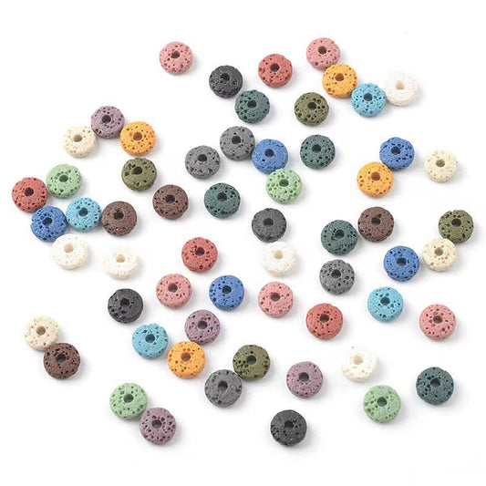 Volcanic Rainbow Energy Disc Beads