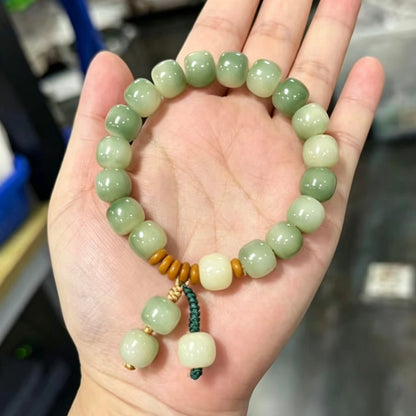 [NEW] K74-10*11mm Jade Mist Barrel Bodhi|for Bracelet & Jewelry DIY making