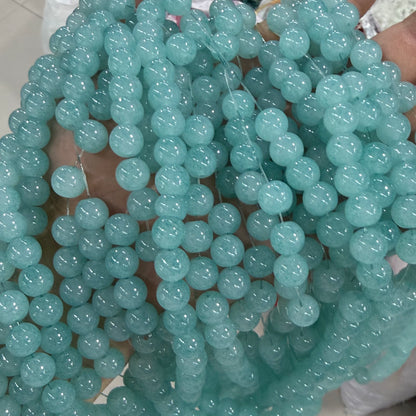 [NEW]Glass-10mm Cloud Marbled Speckled Glass Round Beads, Matching 15mm Series