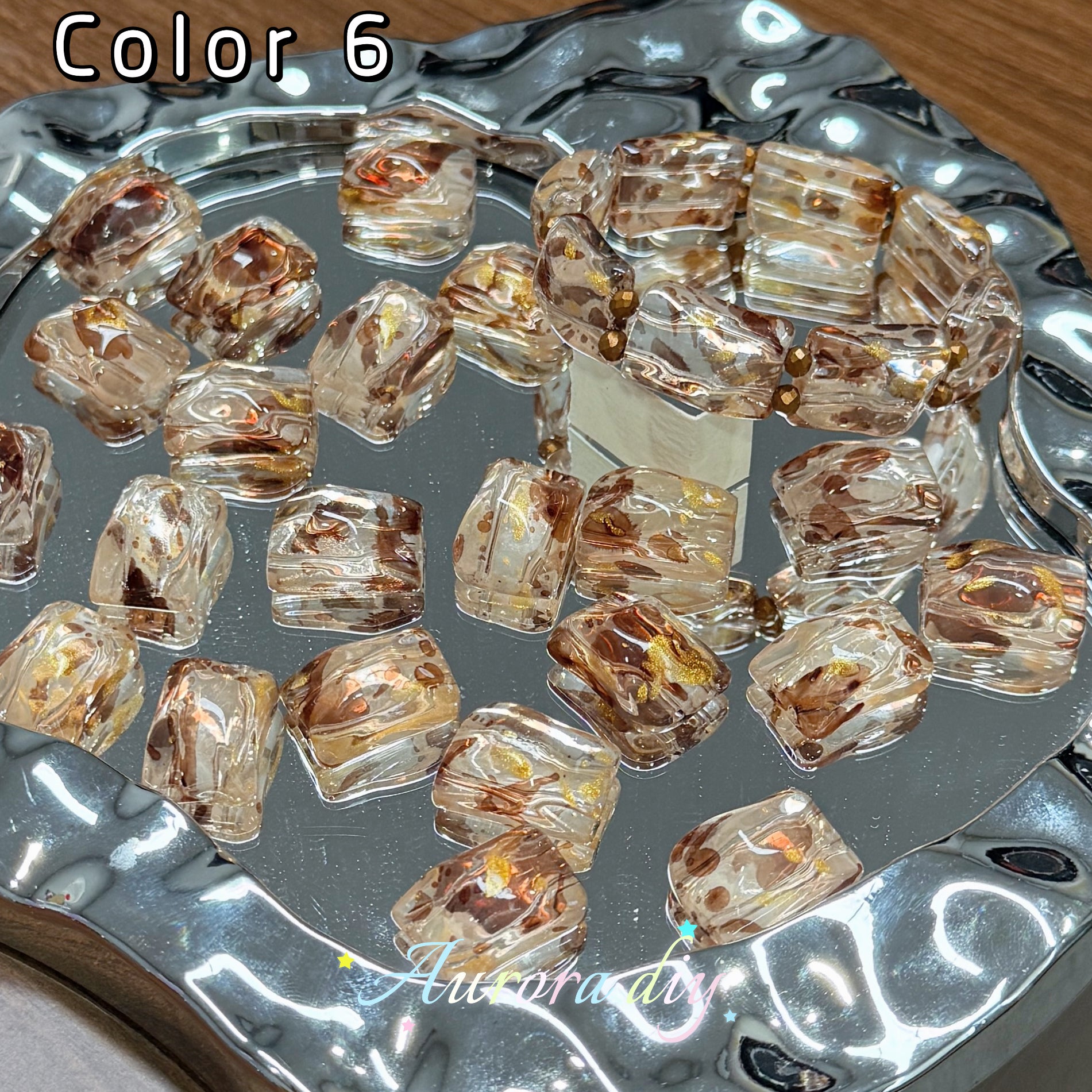 [NEW]Double‑Hole Wavy Rectangle Glass Beads-DIY Handmade Bracelet Necklace Jewelry Making Supplies