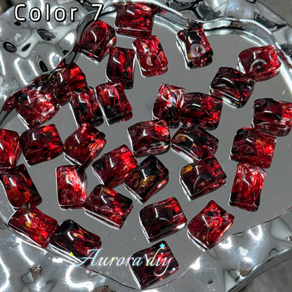 [NEW]Double‑Hole Wavy Rectangle Glass Beads-DIY Handmade Bracelet Necklace Jewelry Making Supplies