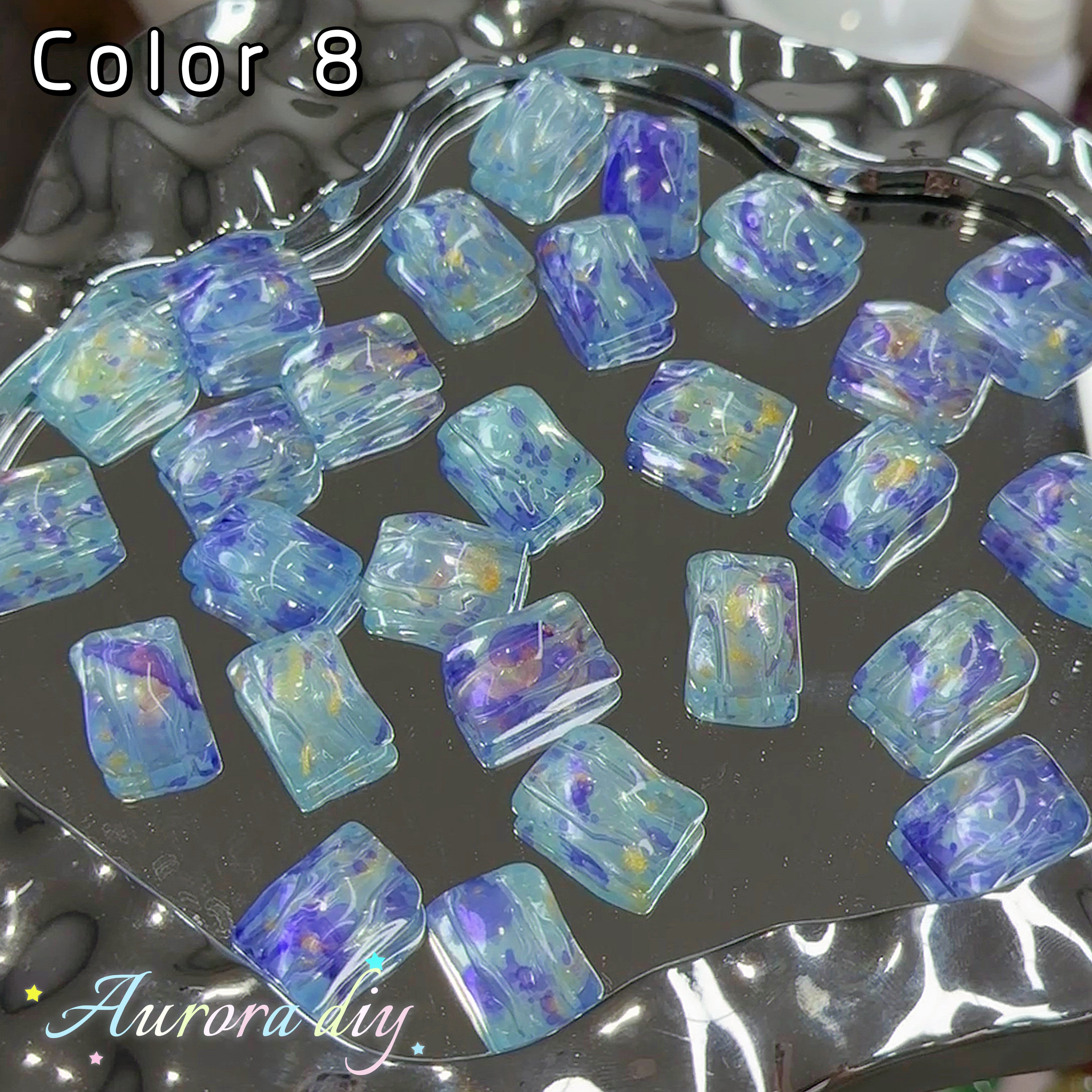 [NEW]Double‑Hole Wavy Rectangle Glass Beads-DIY Handmade Bracelet Necklace Jewelry Making Supplies
