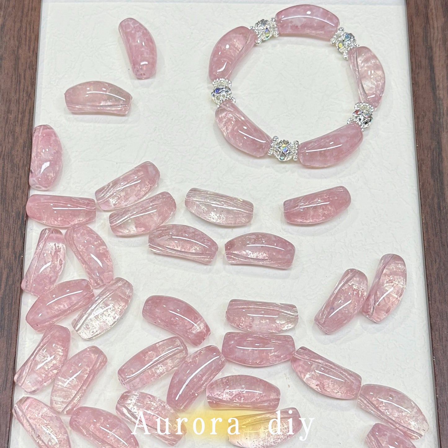 [NEW]Glass-Multicolor Curved Tube Glass Beads For DIY Bracelet Necklace Jewelry Making Craft Supplies