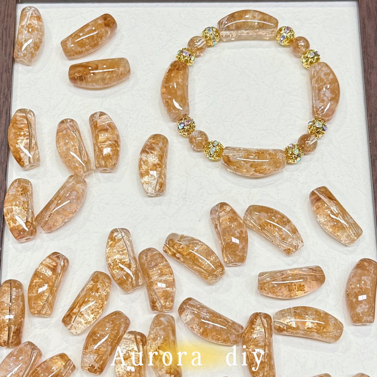[NEW]Glass-Multicolor Curved Tube Glass Beads For DIY Bracelet Necklace Jewelry Making Craft Supplies