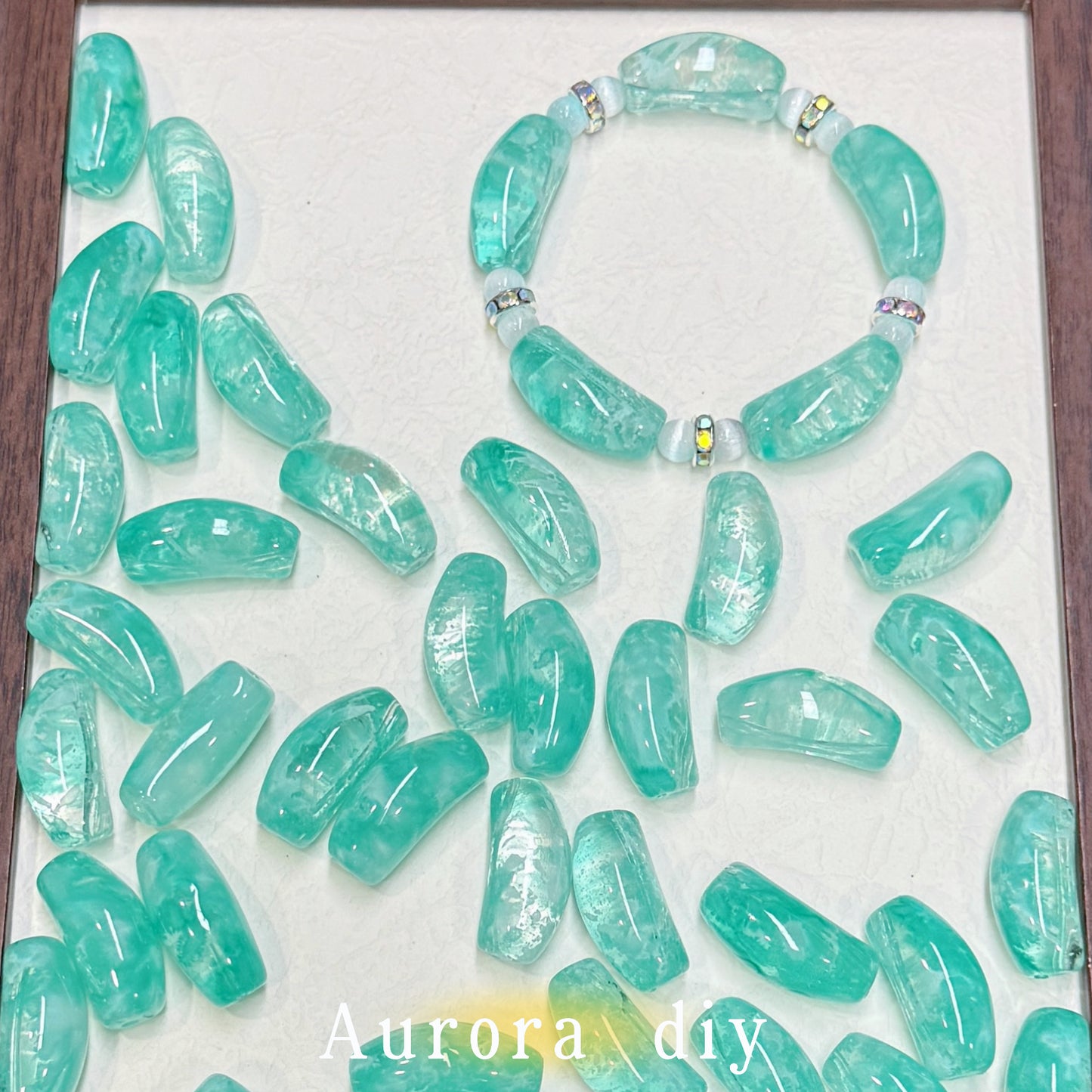 [NEW]Glass-Multicolor Curved Tube Glass Beads For DIY Bracelet Necklace Jewelry Making Craft Supplies