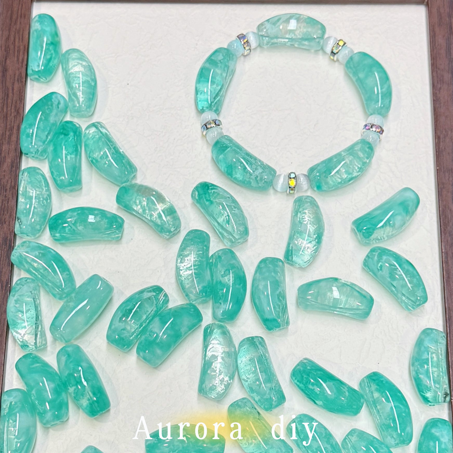 [NEW]Glass-Multicolor Curved Tube Glass Beads For DIY Bracelet Necklace Jewelry Making Craft Supplies