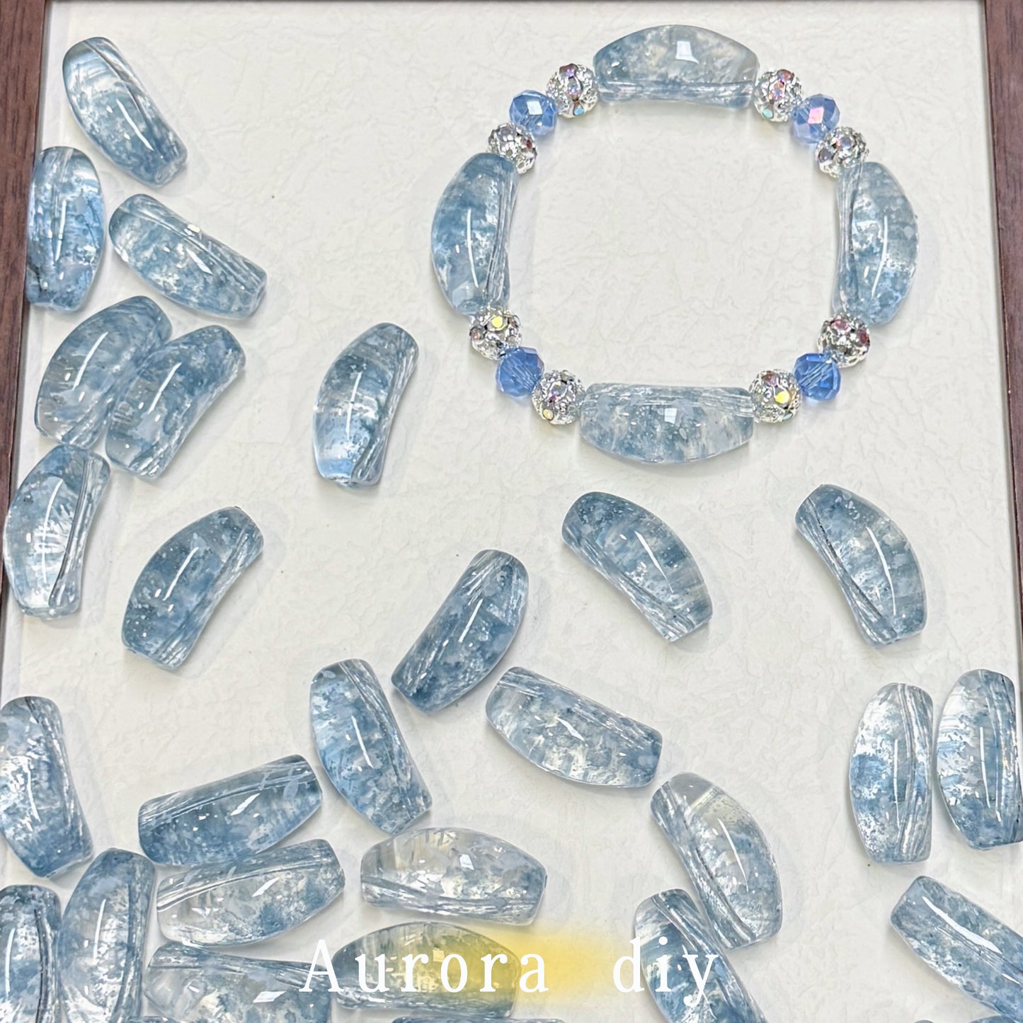 [NEW]Glass-Multicolor Curved Tube Glass Beads For DIY Bracelet Necklace Jewelry Making Craft Supplies