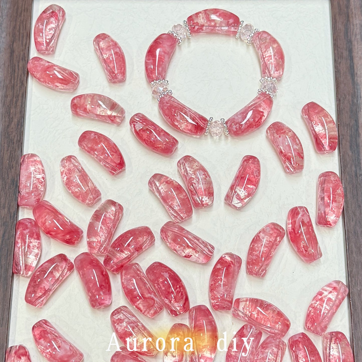 [NEW]Glass-Multicolor Curved Tube Glass Beads For DIY Bracelet Necklace Jewelry Making Craft Supplies