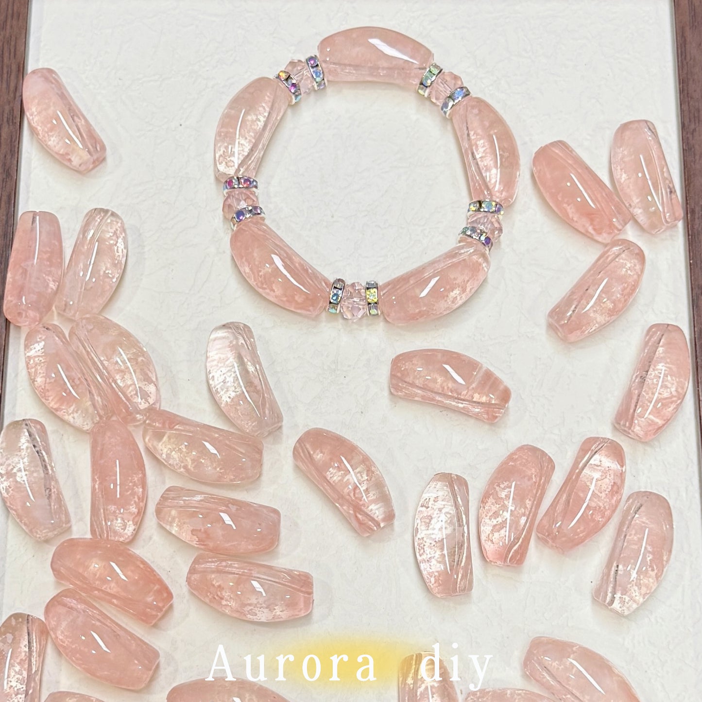 [NEW]Glass-Multicolor Curved Tube Glass Beads For DIY Bracelet Necklace Jewelry Making Craft Supplies
