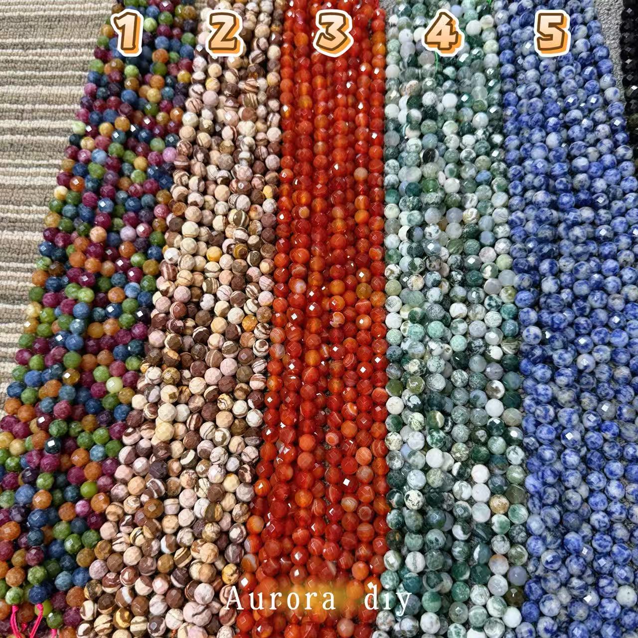 [NEW]8MM Natural Faceted Gemstone Beads Collection
