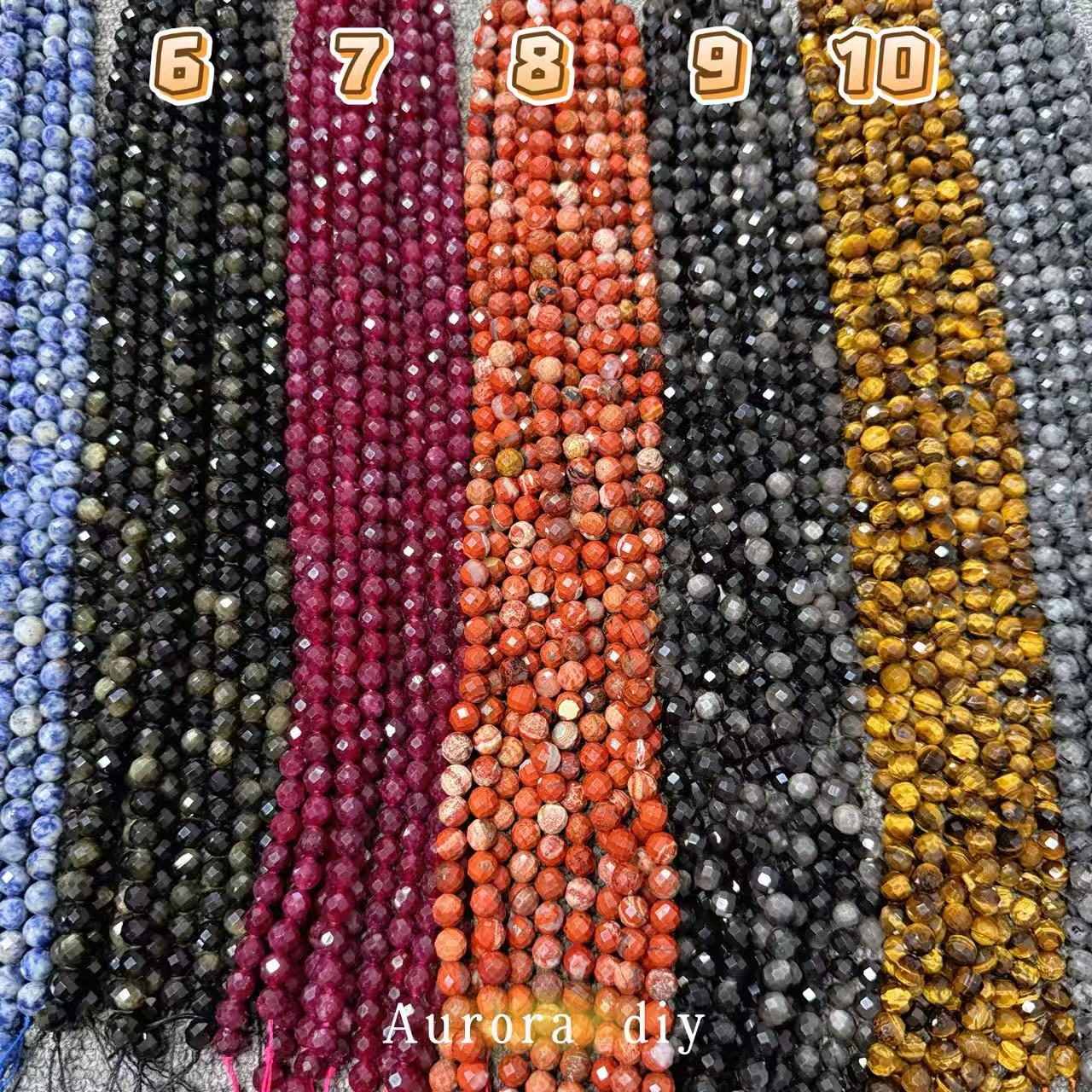 [NEW]8MM Natural Faceted Gemstone Beads Collection