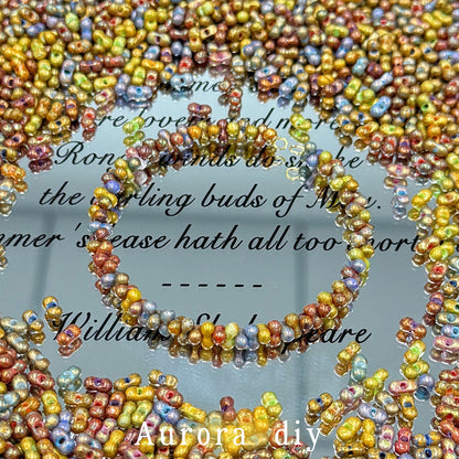 [NEW]3×6mm Vintage Gold‑Plated Peanut Beads(for Bracelet Jewelry Making DIY Craft Supplies)