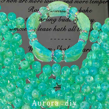 ✨【NEW】10mm Aurora Marble Orb｜Glass Beads for DIY Jewelry Making