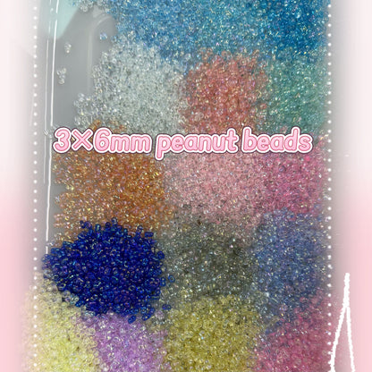 [NEW]Aurora Peanut Glass Beads For DIY Bracelet Jewelry Making