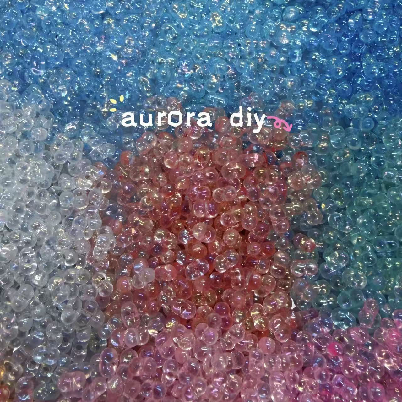 [NEW]Aurora Peanut Glass Beads For DIY Bracelet Jewelry Making