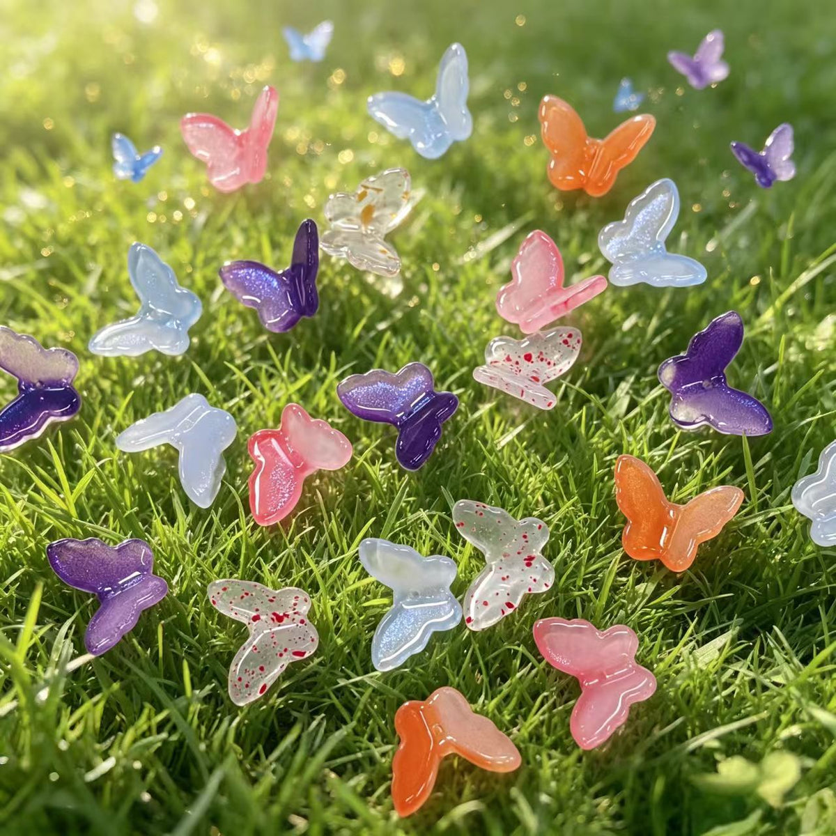 ✨【NEW】Glimmer Butterfly | Mixed Color Glass Butterfly Beads for DIY Jewelry Making