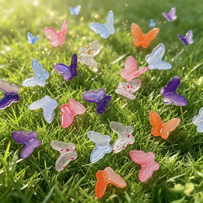 ✨【NEW】Glimmer Butterfly | Mixed Color Glass Butterfly Beads for DIY Jewelry Making