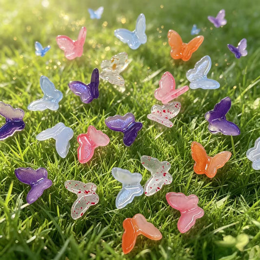 ✨【NEW】Glimmer Butterfly | Mixed Color Glass Butterfly Beads for DIY Jewelry Making