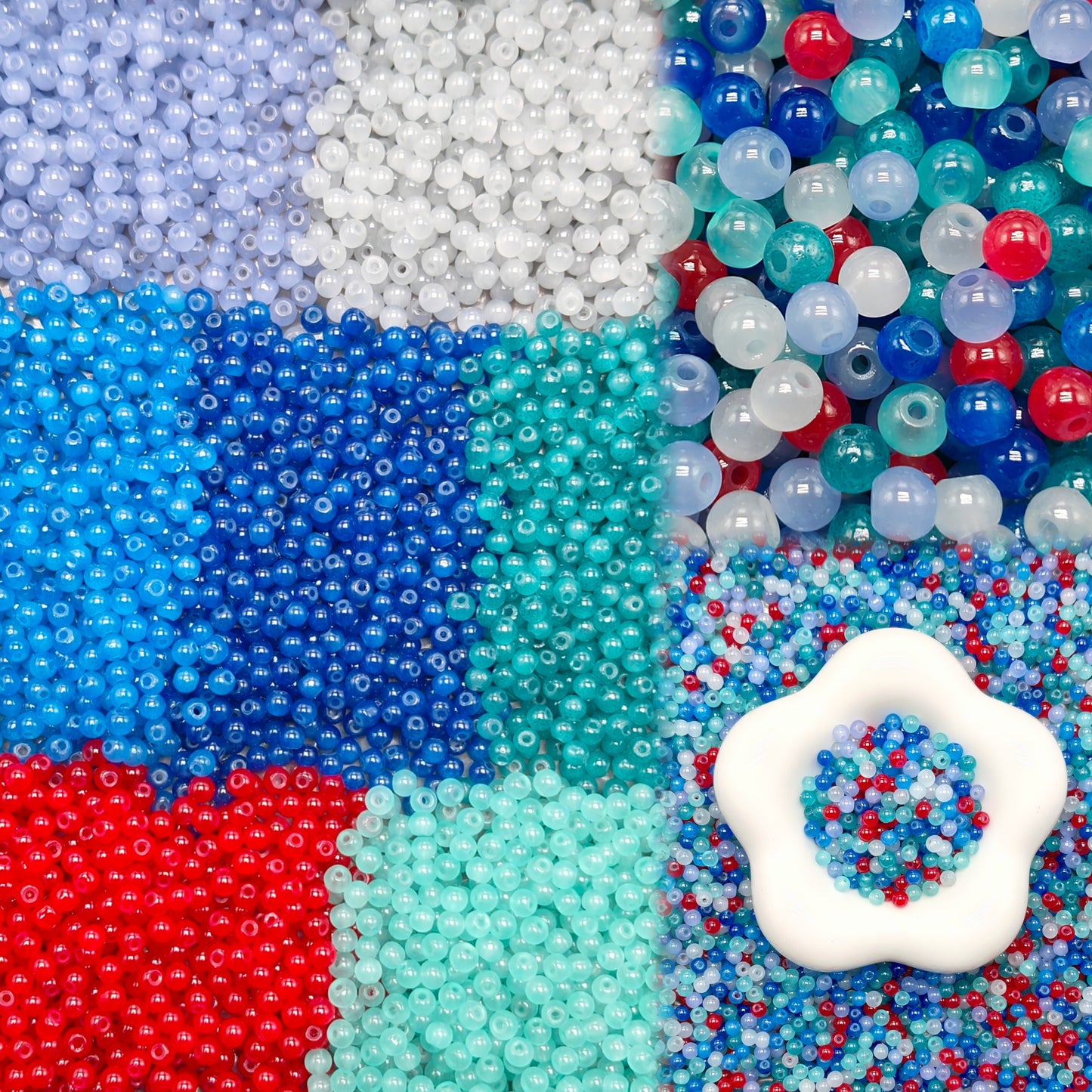 ✨【NEW】4mm Neon Tide Jelly Orb | Mixed‑Color Glass Beads for DIY Jewelry Making