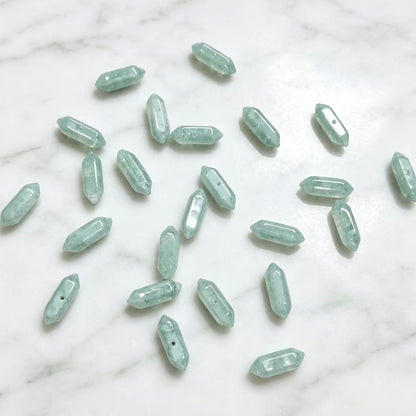 ✨【NEW】Gradient Double‑Point Prism｜Faceted Glass Beads for DIY Bracelet Jewelry Making