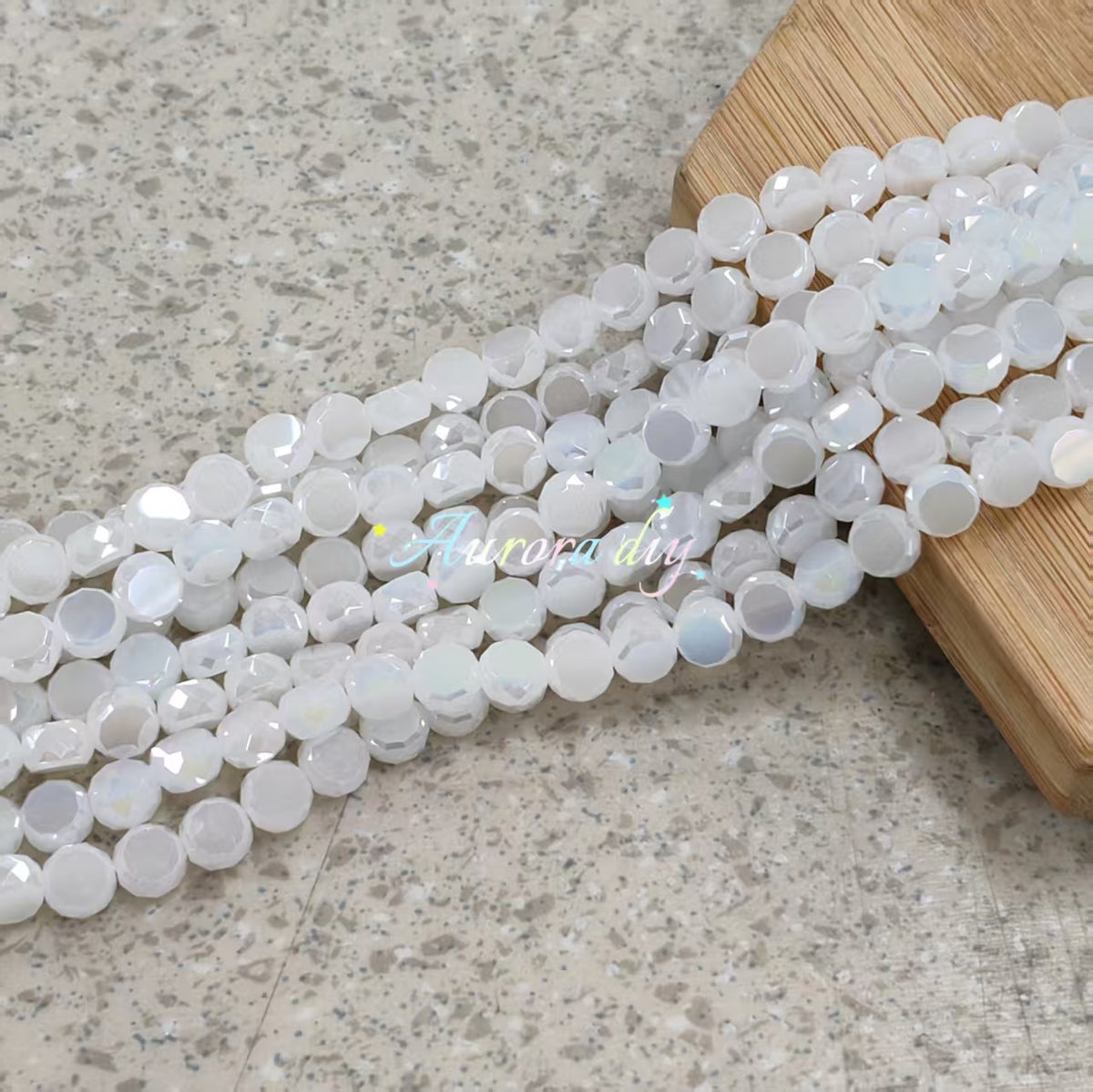 ✨【NEW】Prism Disc | AB Faceted Disc Glass Beads for DIY Jewelry Making