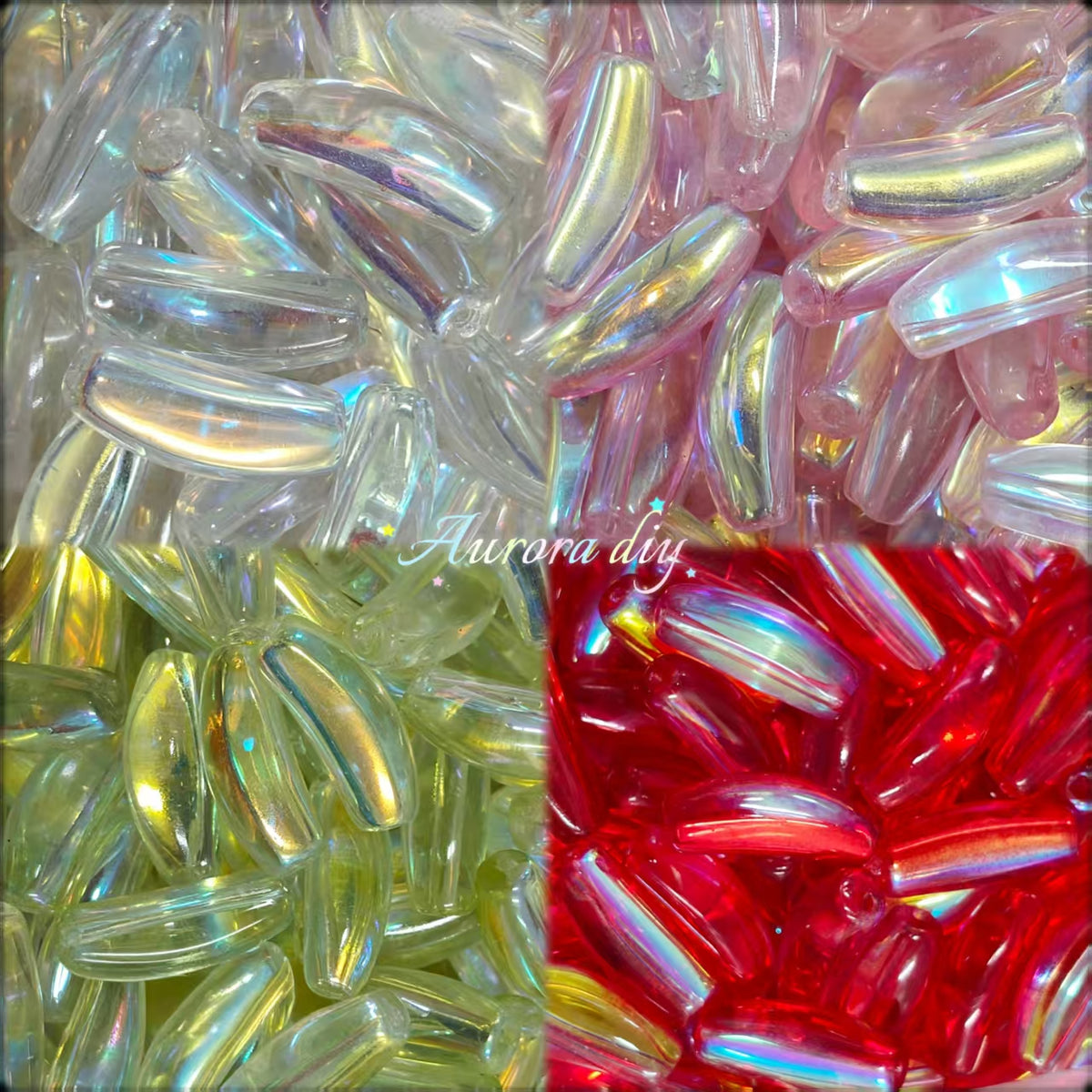 ✨【NEW】Electroplated Curved‑Cube | Glass Beads For DIY Bracelet Jewelry Making