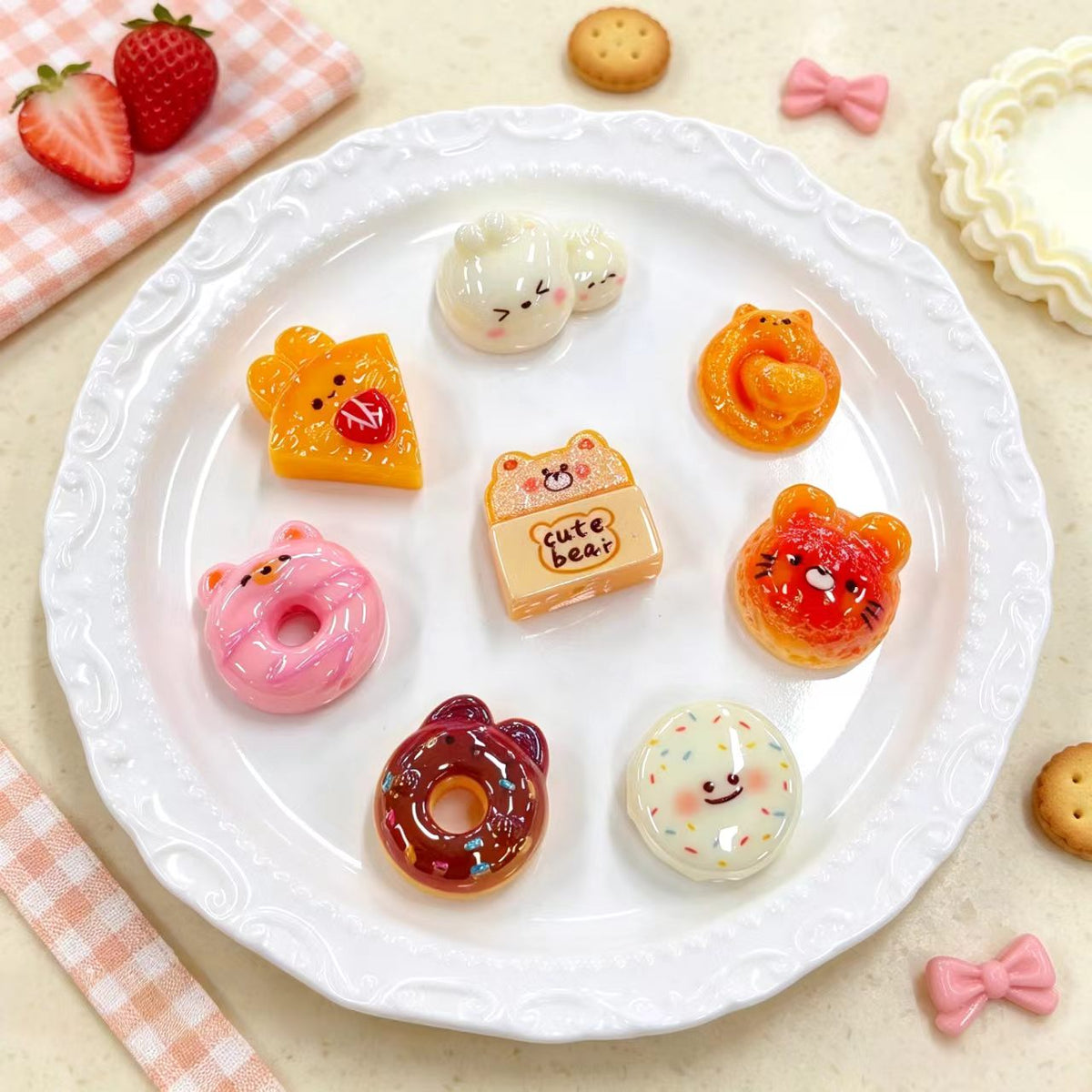 ✨【NEW】Iridescent Dessert | Electroplated Resin Dessert Shaped Beads for DIY Jewelry Making