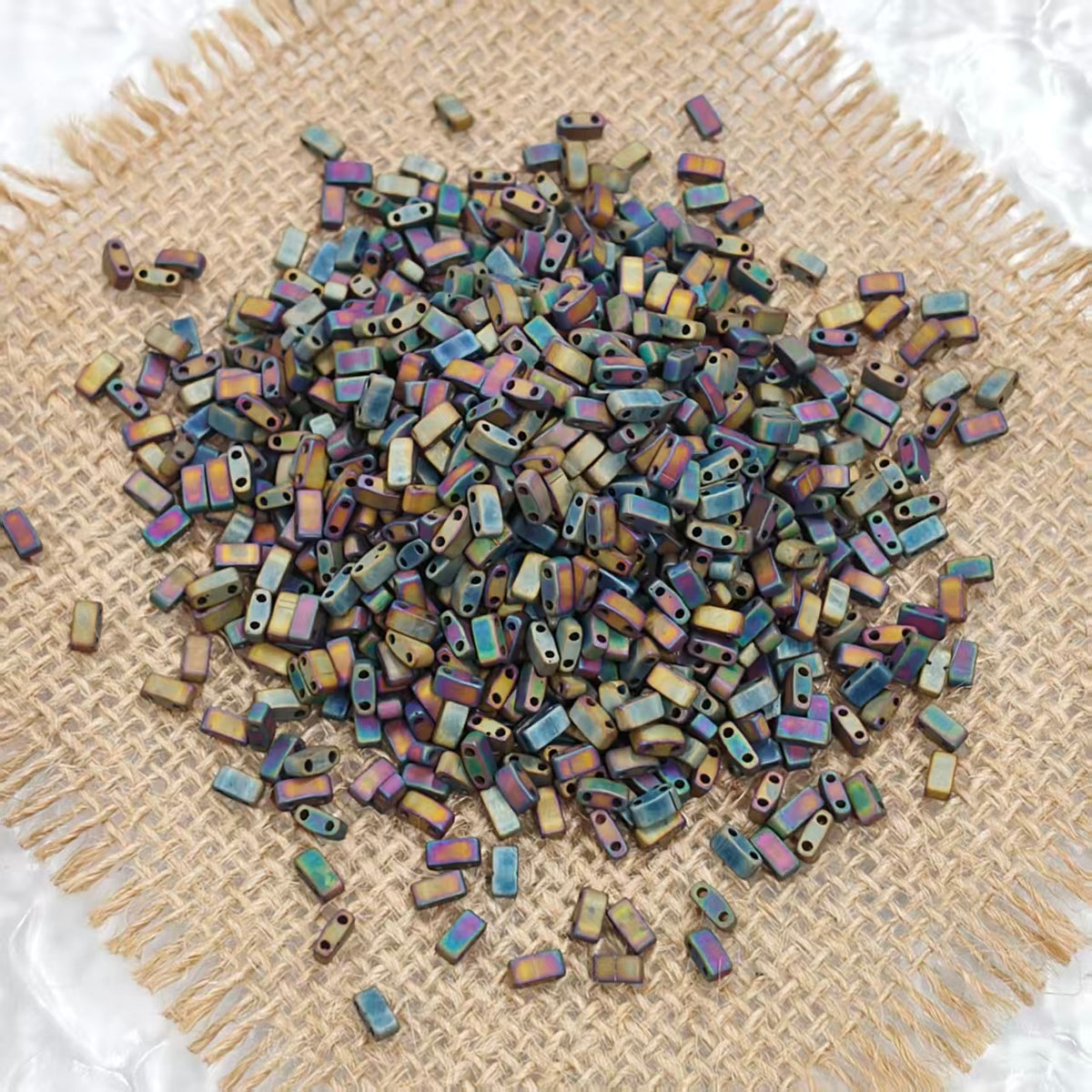✨【NEW】Half Tila Haze | 2 Hole Rectangle Glass Beads for DIY Jewelry Making