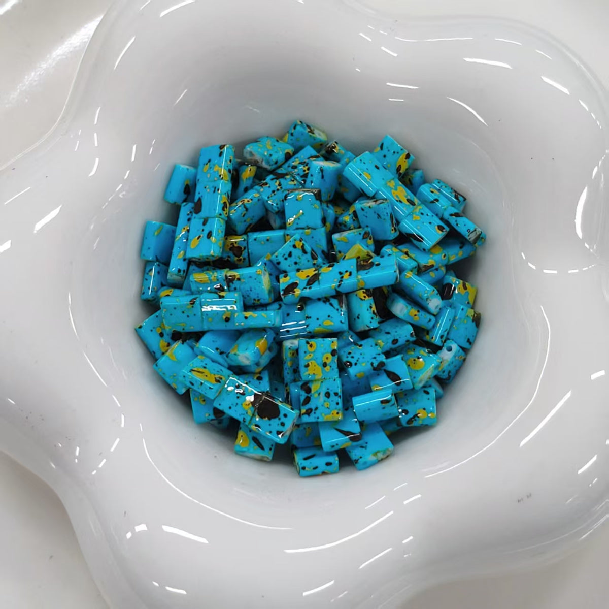 ✨【NEW】Veined Half Tila | Patterned Square‑Tile Glass Bead for DIY Handcrafted Jewelry