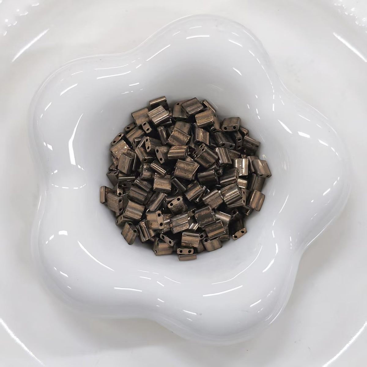 ✨【NEW】Luster Half Tila | Glossy Square‑Tile Glass Bead for DIY Handcrafted Jewelry
