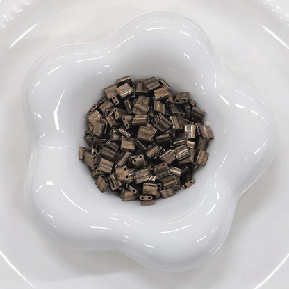 ✨【NEW】Luster Half Tila | Glossy Square‑Tile Glass Bead for DIY Handcrafted Jewelry