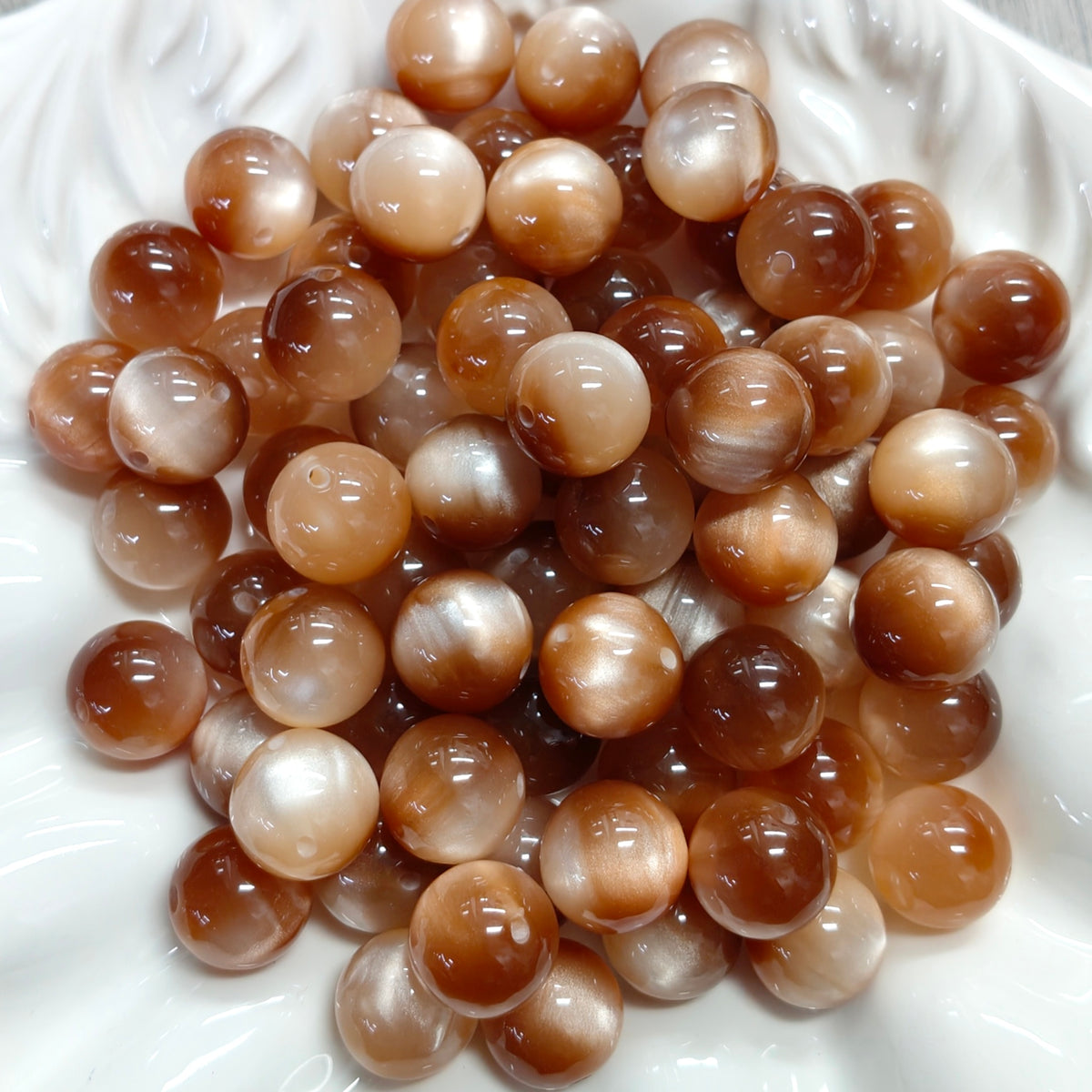 ✨【NEW】16mm Top‑Hole Cat‑Eye Resin Beads For DIY Bracelet Necklace Jewelry Making
