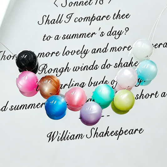 ✨【NEW】16mm Top‑Hole Cat‑Eye Resin Beads For DIY Bracelet Necklace Jewelry Making